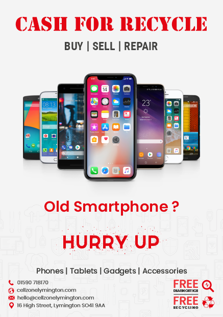 Cash for Recycle - Old Smartphone - Hurry Up - Buy, Sell, Repair