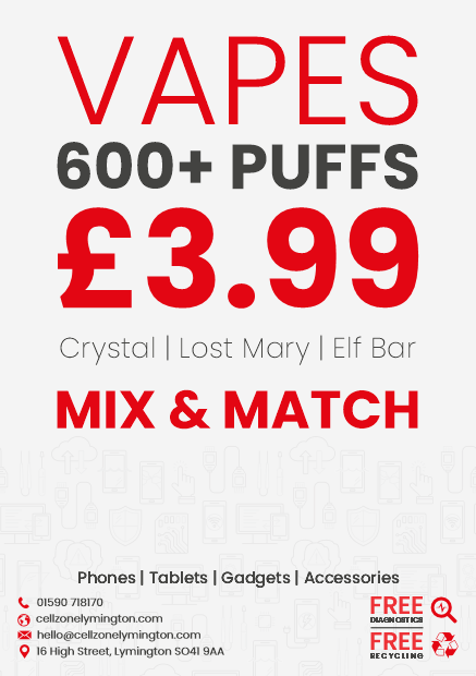 Disposable Vapes - 600+ Puffs - £3.99 - Mix & Match